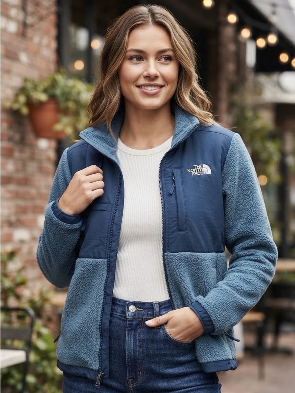 The North Face Denali Fleece Jacket in Blue & ligth blue